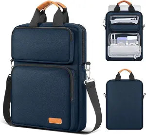 MoKo 13.3-14 inch Laptop Sleeve Sholder Bag Carry Case with Multi-Pockets