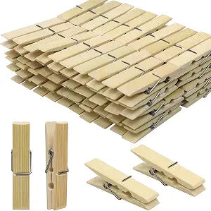 Natural Bamboo Clothespins 20-Pack,2.4 Inch