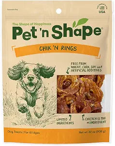 Pet 'n Shape Chik 'n Rings Natural Chicken Breast Jerky Dog Treats, 2 Pound