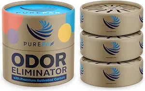 PUREPAX Odor Eliminator Premium Activated Carbon Charcoal, Unscented, 3 CT