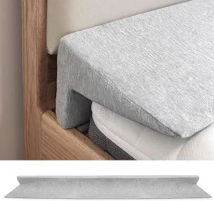 76"x8"x5" Bed Wedge Pillow for Headboard Bed Gap Filler Cover 1.5-inch Gaps Mattress Wedge Gap Filler to Stop Items Falling Down(Grey)