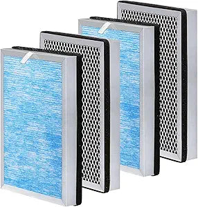 Upgraded 25 Replacement Filter Compatible with MA 25 S1/W1/B1 Air Purifier 4-in-1 Activated Carbon Air Filters Replacement (4 Pack Blue-Upgraded Version)