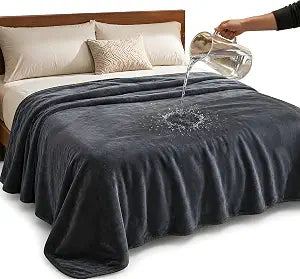 Waterproof Blanket queen Size 60x80 - Triple Layer TPU Protection for Bed, Couch, Sofa - Soft Fleece Absorbent Throw for Adults, Kids, Pets, Incontinence - Machine Washable Reusable Mattress Protector
