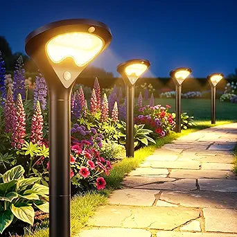 ELECLINK Solar Lights Outdoor, 6 Pack Motion Sensor Solar Pathway Lights, 400 Lumens 26 Bright LEDs Waterproof Garden Lights, Adjustable 3 Modes Path Lights for Yard Walkway Driveway Lawn Backyard
