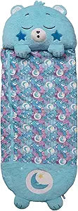 Happy Nappers: Care Bears Sleep Sack Medium - Bedtime Bear - 54 x 20, 2-in-1: Plush Character Opens to Sleeping Bag, Soft Nap & Play Animal, Kids 3+