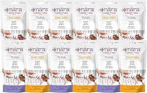 Caf Nara Lickable Cat Treats Variety Pack - Tuna and Chicken Flavors - 6 Packs Each