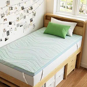 PERLECARE Twin-XL Mattress Topper, 3 Inch Dual Layer Gel Memory Foam Bed Topper with Bamboo Cover, Medium Firm Support for Pressure Relief, Removable Washable Cover, Non-Slip Design