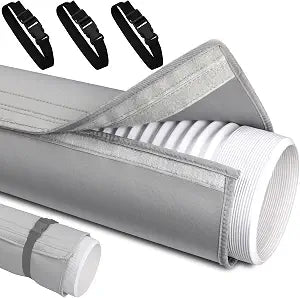 Portable AC Hose Insulation Sleeve, Insulated Hose Cover Wrap for Portable Air Conditioner Exhaust Hose 5-5.9 Inch Diameter, AC Hose Insulator with 3 Adjustable Straps, Heat Reduction Energy Saving