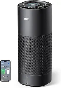 DREO Smart Evaporative Humidifier Large Room up to 1000ft┬▓, 800ml/h High Output Air Humidifiers for Bedroom, 10L, 50H Long Runtime with Precise Humidification for Plants, Home, Office, Black, HHM774S