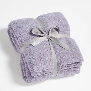 CYMULA Knit Throw Blanket for Couch Purple - Super Soft Lightweight Plush Fuzzy Fluffy Cozy Blankets and Throws for Sofa Bed, 60 x 80 inches