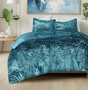 Comfort Spaces Reversible Velvet Teal Queen Comforter Set, 3pc