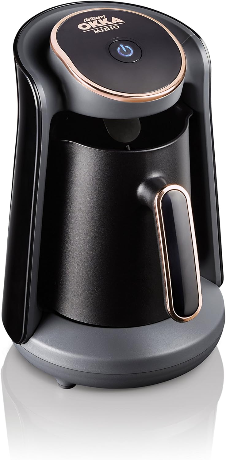 Arzum Okka Minio Automatic Turkish\/Greek Coffee Machine, USA 120V UL, 4 cups, Black\/Gold