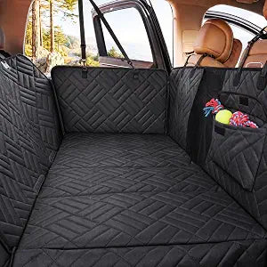 Dog Car Seat Cover for Back Seat, 600D Heavy-Duty Oxford Cloth Pet Car Seat Cover with Hard Bottom, Waterproof Dog Hammock for Car, Dog Car Seat Protector Scratch Proof Nonslip, Holds 400lbs
