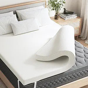NEWBULIG 3 Inch Memory Foam Mattress Topper, a Supportive Memory Foam Pad with a Removable & Washable Cover, and a Non-Slip Ventilated Design for Full Beds