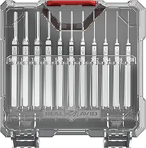 Real Avid 11-Piece Pin Punch Set - Portable All-in-One Punch Set with Storage Case - Choose Between Roll Pin, Standard or Brass and Steel Set