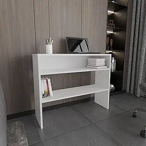 Tuhome Being 39-Inch Narrow Console Table with Two-Tier Shelf Design, Slim Entryway and Hallway Storage Table for Decor, Organization and Display, Space-Saving Modern Table for Living Room or H
