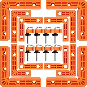 90 Degree Clamp,Positioning Squares, 3" 4" 2.3" Right Angle Clamp with 12 Clamping Squares,Corner Clamps Woodworking Tool for Pictures Frames, Cabinets, Boxes