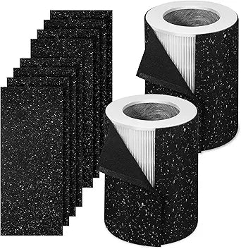 2+8 HP670 Replacement Filter-Compatible with Hunter HP670 Large Tower True Air Cleaner Purifier, Part# H-HP670-VP Filter,2*HP670 True HEPA Filter Replacement + 8*Activated Carbon Pre-Filter (2+8 Set)