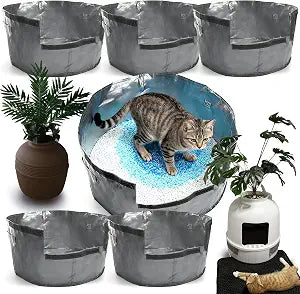 Purifylogix 6PCS Cat Litter Box Liners for Hidden Cat Litter Box | Leakproof Waterproof Non-Slip Liner, Reusable & Washable, Scratch-Resistant, Machine Washable