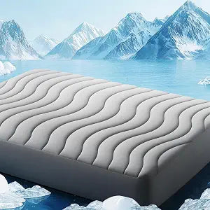 EASELAND Cooling Mattress Pad Queen Size for Hot Sleepers Pillow Top Mattress Cover Quilted Fitted Mattress Protector Breathable Mattress Topper with 8-21" Deep Pocket(60x80 Inches,Light Grey)