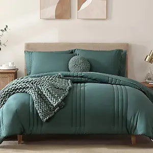 Super King Size Comforter Set-7 Pieces Soft Bed in a Bag King Bedding Sets