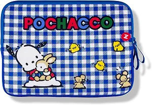 Sonix x Sanrio Slim Laptop Sleeve 14 inch, Neoprene Computer Cover Case, Protective Tech Bag | Gingham Pochacco 13" - 14"