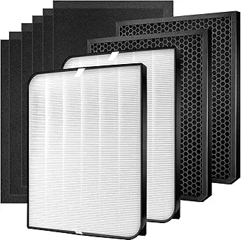 3500 Replacement Filters Compatible with Air Doctor 3000/3500 Serie Air Purifier, fits Model 3000 3500 3500i, 2 Efficiency Filter + 2 VOCs Filter + 6 Pre-Filters, Compare to ADF3001 ADF3002 ADF3003