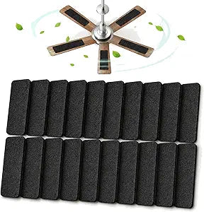 Ceiling Fan Filters for Blades, 20 Pack Fan Air Purifier Pads with Activated Coconut Shell Carbon, Easy-Stick Universal Air Filter, Effective Against Common Household Pollutants