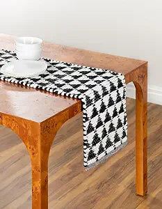 Unique Loom Chindi Jute Collection Area Rug (1' 2" x 4' 1" Table Runner Black and White)