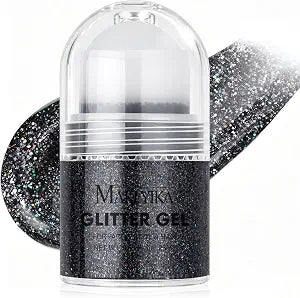 Black Body Glitter Gel for Face Hair Holographic Dark Face Glitter Stick
