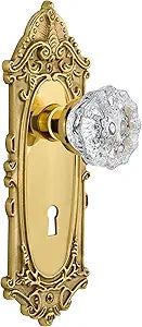 Nostalgic Warehouse Victorian Plate with Keyhole & Interior Crystal Door Knob