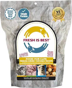 Fresh Is Best Chicken Freeze Dried Cat Food Raw Cat Food for Kittens & Adult Felines High-Protein Freeze Dried Raw Chicken in Resealable Zipper Bag Made in the USA 8 oz