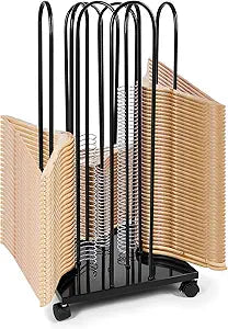 Dunzy Hanger Organizer Stacker, 4 in 1 Hanger Rack Movable Stand Hanger Holder with Swivel Caster Wheels for Clothing Store Laundry Room Closet, Black