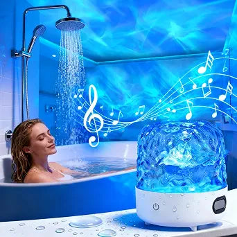 Shower Light with Bluetooth Speaker, Waterproof Shower Lamp, White