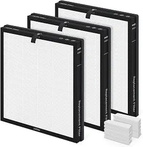 3 Pack AP2301 Replacement Filter for AIRTOK AP2301, Honeyuan ZY3866G, SereneLife SLARP1076WT & SLARP1076BK Air Purifiers | 3-in-1 HEPA + Carbon Filter