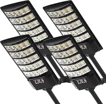 Solar Security Lighting, Super Bright Motion Sensor Flood Light, Waterproof with 3 Modes for Outdoor, Garden, Yard, Pathway (4 Pack)