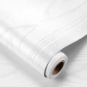 YENHOME White Wood Grain Peel and Stick Wallpaper Waterproof Wood Grain Contact Paper for Countertops Cabinets Vanity 30"X118" Removable Self Adhesive Wall Paper for Kitchen Accent Wall Furniture