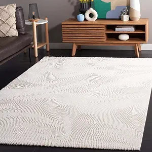 SAFAVIEH Revive Collection Area Rug - 2'7" x 5', Ivory, Modern Abstract Design, Non-Shedding & Easy Care, Ideal for High Traffic Areas in Living Room, Bedroom, Dining (REV110A-3)