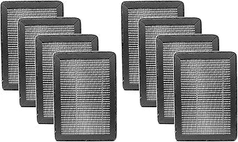 Nispira 3-in-1 HEPA Filter Activated Carbon Replacement For Air Purifier SimPure AP3J9 / Redypure JR6 / Membrane Solutions 2J8 8 Packs
