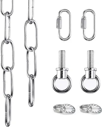 Mr.Color Chrome Metal Heavy Duty Chandelier Chain - 6 Feet Accessory Chain for Pendant Lights, Chandeliers and Swag Lights