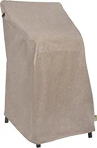 Modern Leisure Garrison Stackable/High Back Bar Chair Cover - Weather-Resistant Fabric - Outdoor Furniture Protection Perfect for Patio, Deck, and Porch - 27" L x 27" W x 49" H - Sandstone