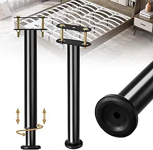 Adjustable Height Bed Support Legs 13.8-23.6 inch, Bed Frame Center Support Legs for Bed Frame/Bed Center Slat/Furniture, Heavy Duty Metal Bed Replacement Legs Bed Slats Support Legs, Upgraded Version