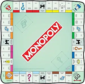 Monopoly Blanket | Monopoly Game Board | Monopolys Throw Blanket | Oversized Game Boards | Giant Monopolys Floor Board Games | 60 X 60 Inches | Officially Licensed