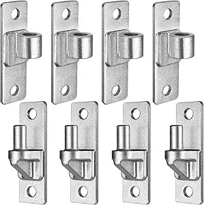 Insaga Wall Mount Gate Hinges Heavy Duty (4Pack), Hot-Dip Galvanized Steel, 600LB Load Capacity, Universal Fit for Wood, Concrete & Brick Posts, Outdoor Farm Fence Gate Hardware Kit (4.9"x1.5")