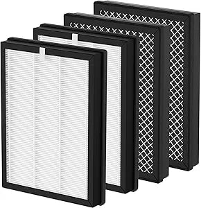 4 Pack CAP-500FPK Replacement Filters Compatible with Cuisinart CAP-500 Air Purifier, H13 True HEPA Filter