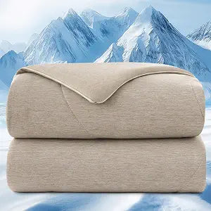 PHF Cooling Comforter for Hot Sleepers - King Size, Arc-Chill Q-Max>0.4, Double-Sided Cooling Blanket, Soft Lightweight Breathable Comforter for Night Sweats, 108 "x90, Taupe