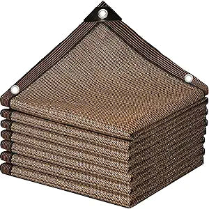 Hade Cloth with Grommets Shade Cloth 70% Sunblock Shade Neting -Garden Shade Cloth Vegetables Outdoor Garden Bed Neting Mesh Pergola Patio Lawn Sun Cloth - for Dog Kennel Cover Chicken Coop