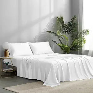 NATUREFIELD Queen Cooling Sheet Set, 100% Rayon Derived from Bamboo