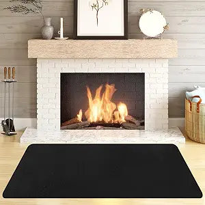 Fireproof Hearth Rugs, Fireplace Mat, Fire Resistant Rugs Put in Front of Wood Stoves, 60" x32, Heated Floor Mat for Outdoor Grills, Fire Pits, Smokers, Woodstoves