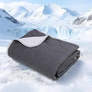 Premium Cooling Blanket for Large Dogs - Breathable Summer Cold Pet Throw Blanket, Q-MAX>0.5, Washable Durable Soft Cooling Cat Mat for Hot Weather, Gray,60x80